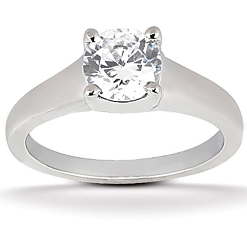 1.00 ct Center (Round) 18K W/G 3.35mm Diamond Engagement Ring