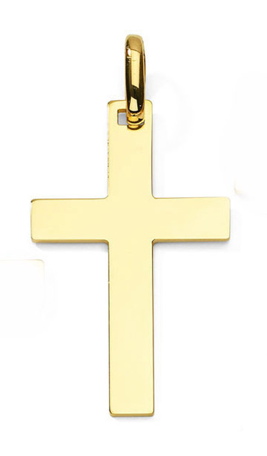 14k Yellow Gold 44mm Tall Cross Pendant
