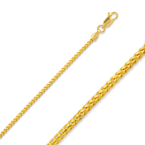 10K Yellow Gold 1.0mm Diamond Cut Franco Chain 18 Inches