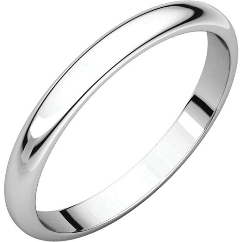 14k White Gold 2.5mm High Polished Wedding Band