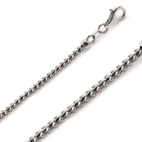 10K White Gold 4.30mm Diamond Cut Franco Chain 20 Inches