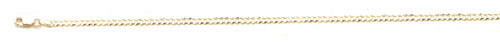 10k Gold 2mm Flat Curb Chain 28 Inches