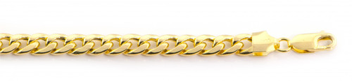 14K Yellow Gold 9.4mm Hollow Miami Cubans Chain 26 Inches