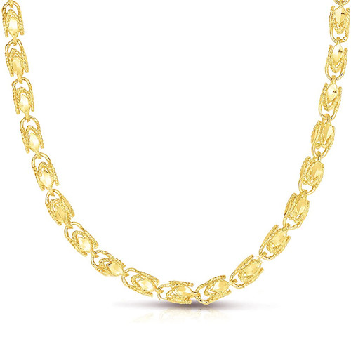 14k Gold 9mm Marquis Link Chain 18 Inches