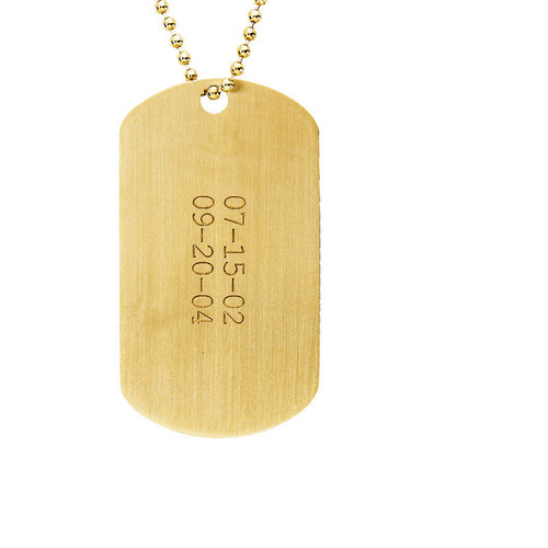 9 carat gold dog tags