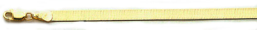 10k  Yellow Gold 5mm Herringbone Chain Bracelet 8 Inches