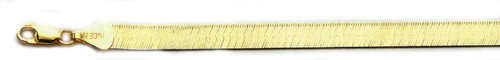 10k  Yellow Gold 6mm Herringbone Chain Bracelet 8 Inches