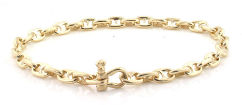 Solid 22K Yellow Gold Cable Anchor Link Chain 66964