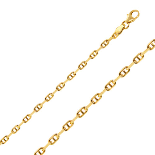 14K Yellow Gold 3.5 mm Anchor Chain 20 Inches