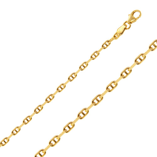 14K Yellow Gold 3.5 mm Anchor Chain 24 Inches