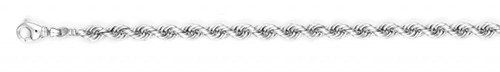 Platinum 5.0 Mm Rope (Regular) Chain 24"