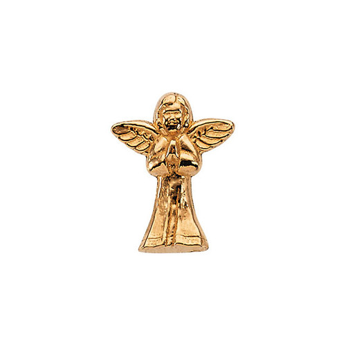 14k Yellow gold Praying Angel Lapel Pin 12mm by 10.00mm