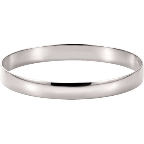 plain white gold bangle