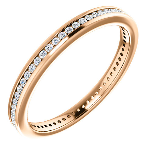 1/3 ct. Diamond Eternity band 2.2mm in 14k Rose gold