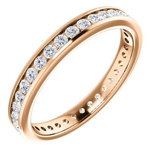 3/4  ct. Diamond Eternity band 2.9mm in 14k Rose gold