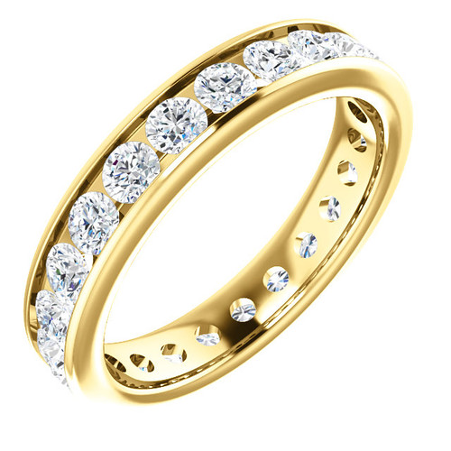 2.00ct. Diamond Eternity band 4mm in 14k Yellow gold