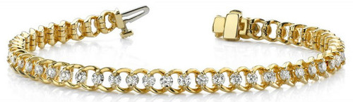 Diamond Tennis Bracelet in 14k Yellow Gold (4.00 ct. tw.) 48 Stones