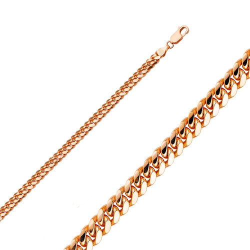 14k Rose Gold Miami Cuban Chain 6.0mm 20 Inches