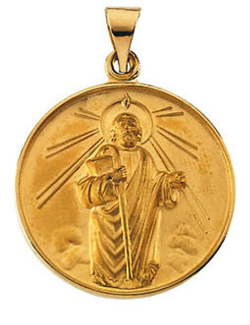 18kt Yellow Gold 24.5mm St. Jude Medal