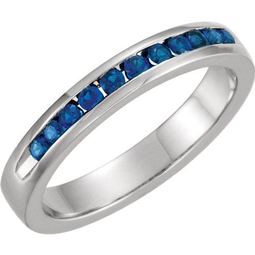 Details about   Women's 0.30CT Triple Row Sapphire and Diamond Ring in 14k White Gold Finish 