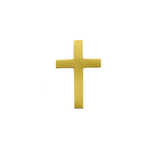 14k Yellow gold Cross Lapel Pin 11mm x 8mm