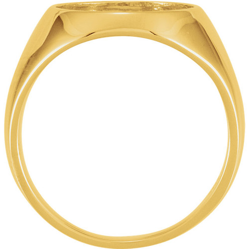 14k Gold Mens Coin Ring With A Mexico Gold 2 Pesos