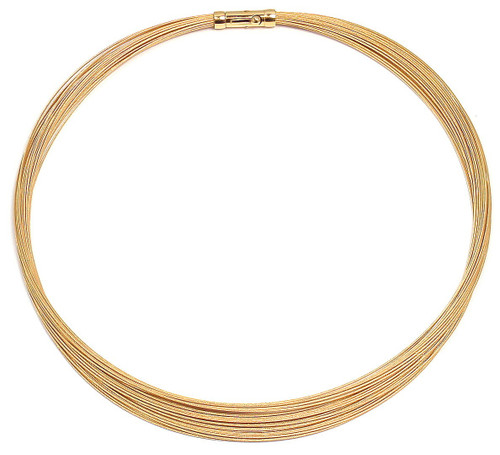 14k Gold  Multi Strand Necklace with 20 Cables 20"