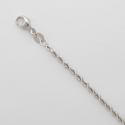 Platinum 1.5 Mm Rope Chain 20"