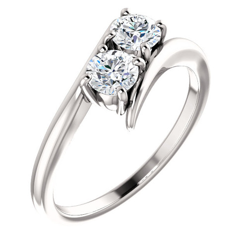 2/3 CT. T.W. Two-Stone  Diamond Ring  in 14K Gold