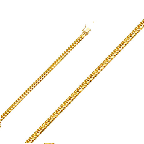 18k Yellow Gold Miami Cuban Bracelet 4.0mm 7 Inches