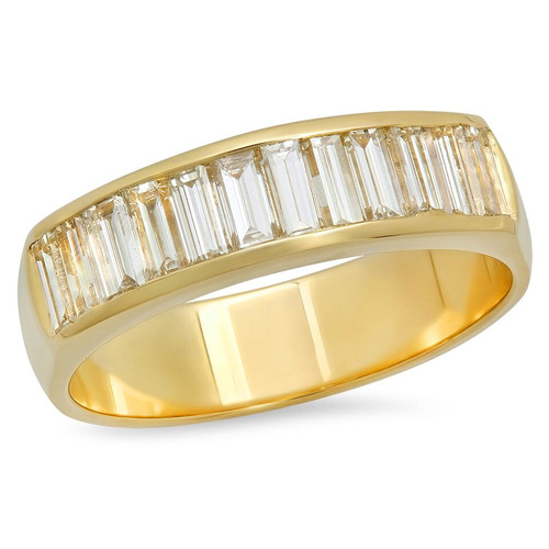 14k Yellow gold Mens Baguette Diamond Band Ring 2.00 ct.