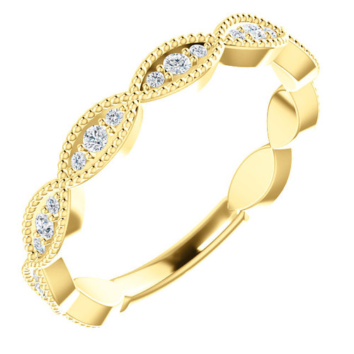 14kt Yellow Gold Infinity Design Diamond Eternity Band 1/2 ctw