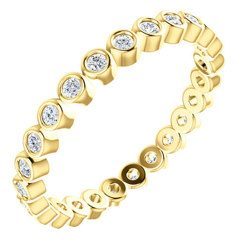 14k Yellow Gold Bezel Set Diamond Eternity Band (.40 ct. tw)