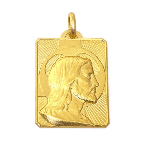 14K Gold Jesus (Our Lord) Cross Medal Pendant 18.8mm x 24mm