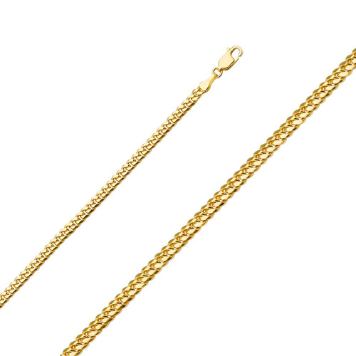 14k Yellow Gold Miami Cuban Chain 2.5mm 26 Inches