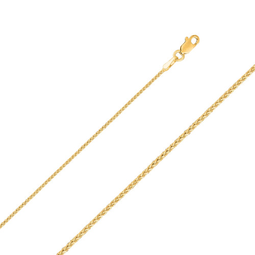 14K Yellow Gold 1.75mm Spiga (Wheat) Chain 18 Inches