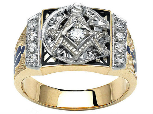 Masonic Rings - Factory Direct | Celebrate the honor of becoming a Master  Mason with this beautiful 3rd Degree Masonic ring. Features enamel sunburst  emblem with diamonds and a Byzantine... | By IBGoodmanFacebook