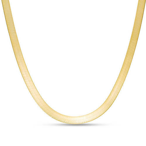 14k Yellow Gold 6mm Herringbone Chain 18 Inches