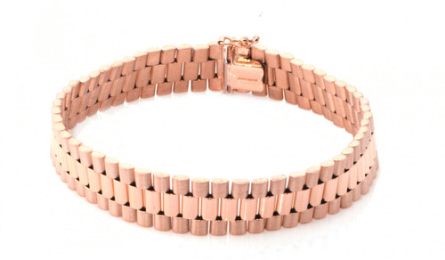 14k Rose Gold President Jubilee Bracelet 12 Mm Wide. 8.0"