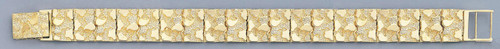 10k Gold 12.0mm Nugget Bracelet 8.5 In