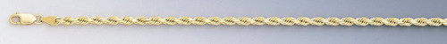 18k Gold 4mm Italian Diamond Cut Rope Bracelet 7 1/2 Inches