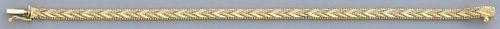 14k Gold 4mm Wheat Bracelet 8 Inches