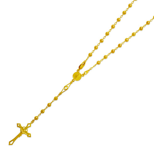 Rosary Necklaces 14k Yellow gold Rosary 