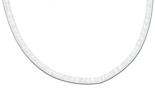 14k White Gold 5.8mm Herringbone Bracelet 7 Inches