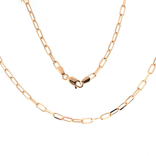 9ct Gold Paper Clip Chain Necklace – Bijou Jewellery