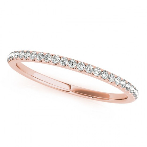 14K Rose Gold 1.5mm Diamond Eternity Band .15 ct, 23 Diamonds