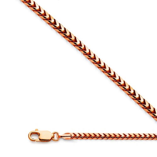 18k Rose Gold Franco Chain 4.0mm 20 Inches