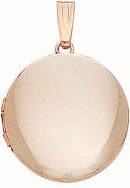 14k Gold 18.5MM Round High Polish Locket Pendant