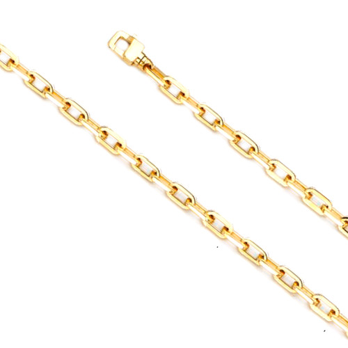 14K Yellow Gold Handmade Rolo Oval Chain 5.0mm wide 22 Inches