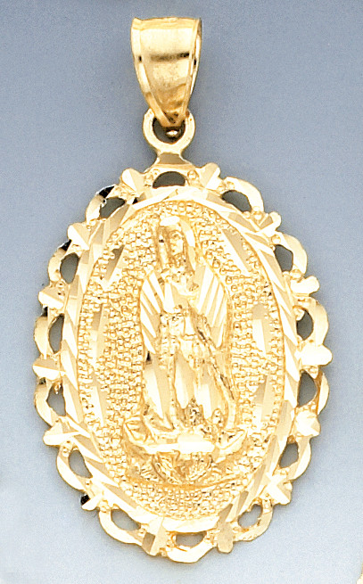 Virgin Mary Medals Pendants 14k Yellow 